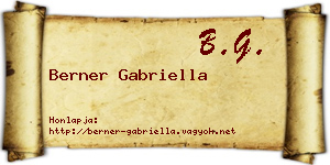 Berner Gabriella névjegykártya