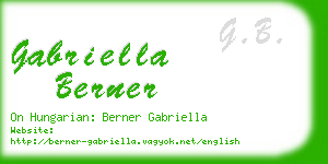 gabriella berner business card